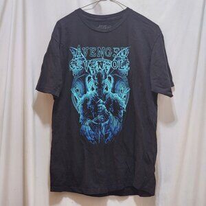Avenged Sevenfold Skull King Demon Sword Mens Black T-Shirt L 2022